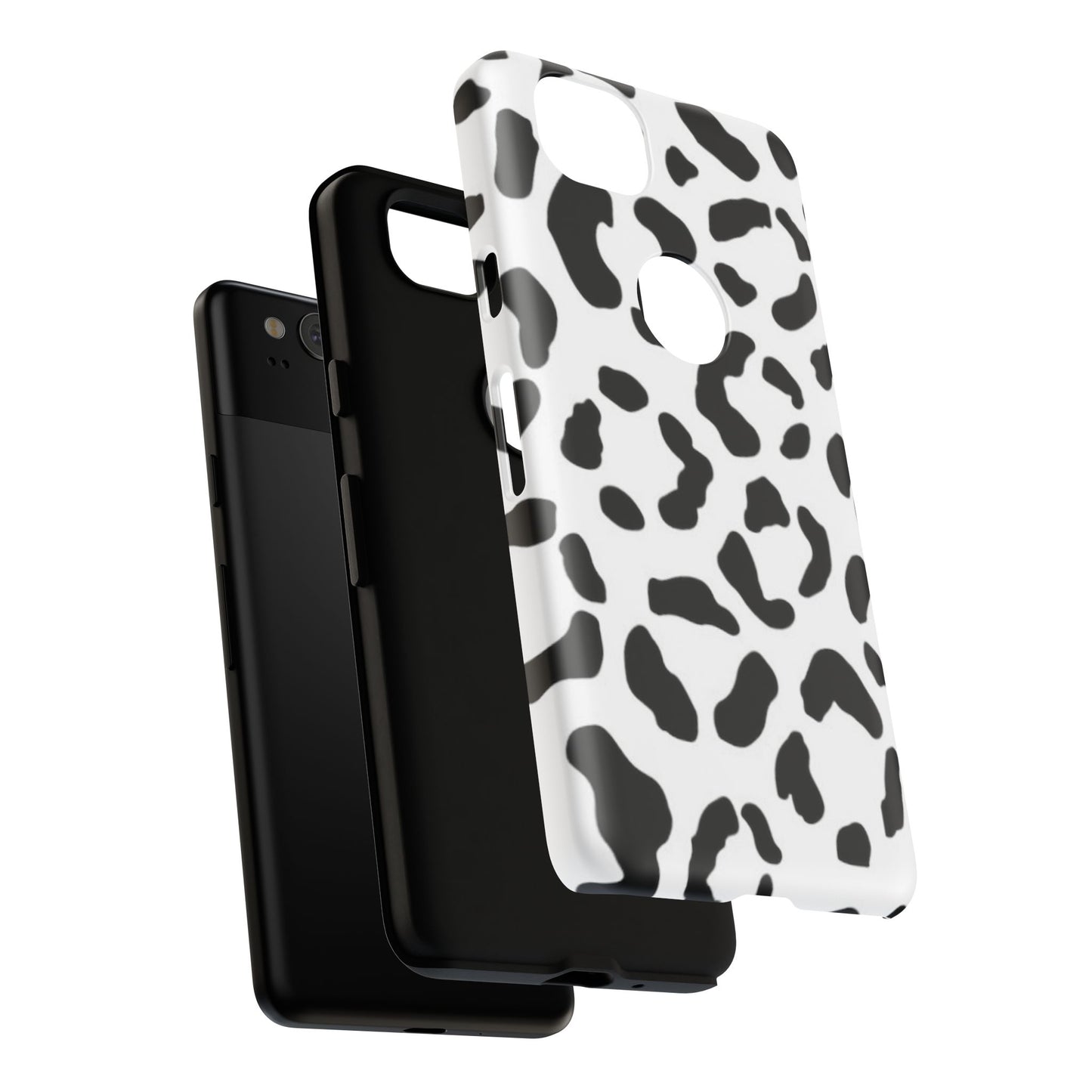 Black and White Leopard Print Tough Case