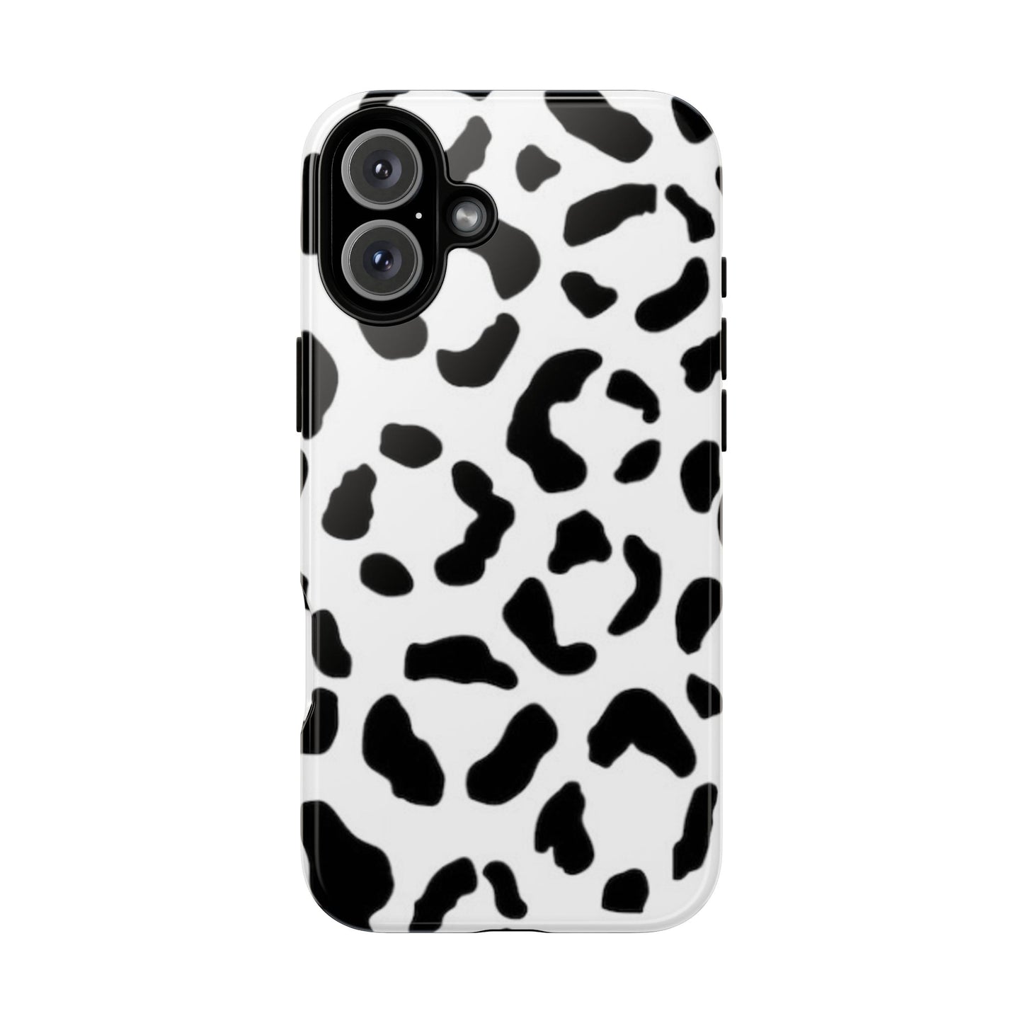 Black and White Leopard Print Tough Case
