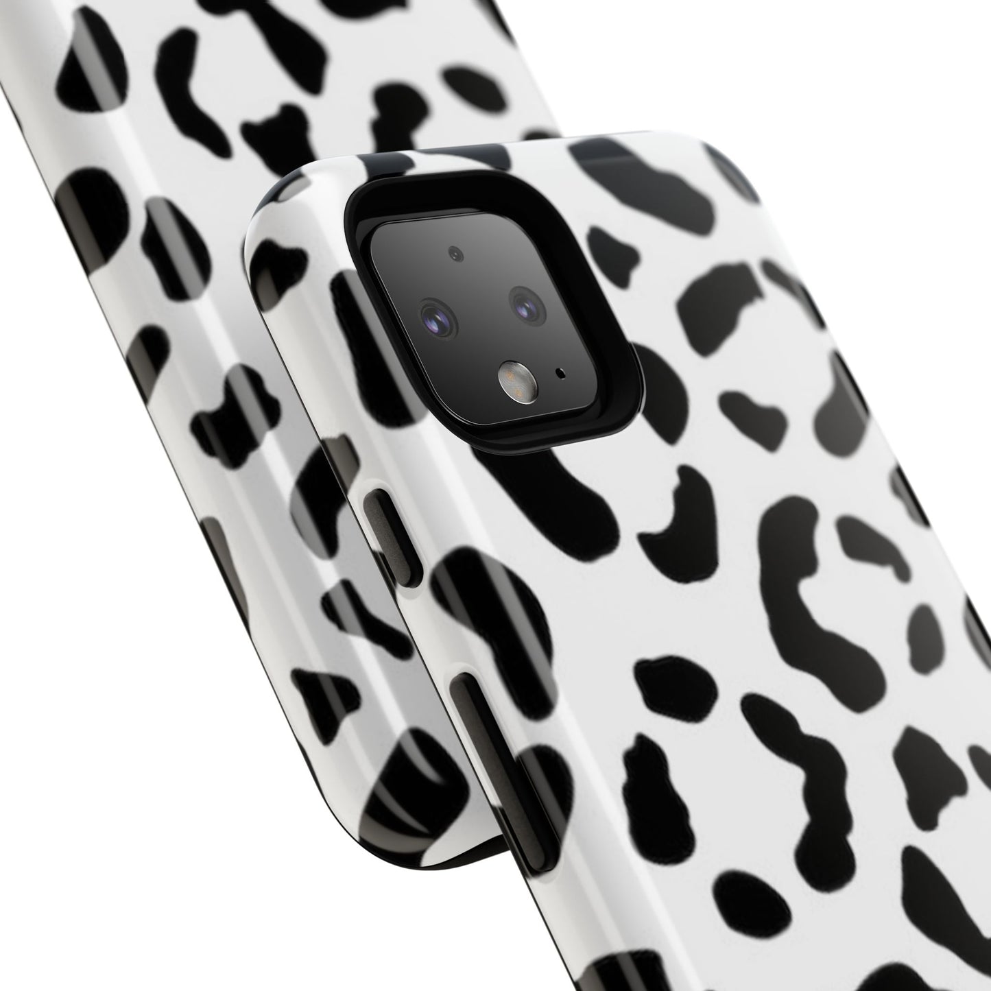Black and White Leopard Print Tough Case
