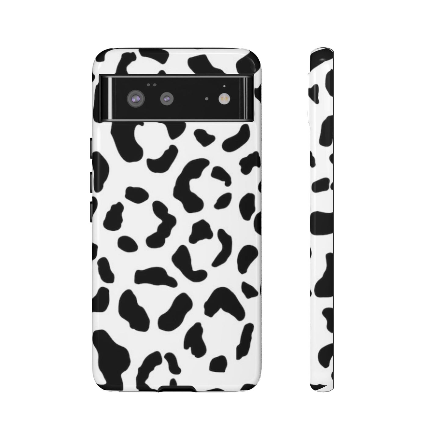 Black and White Leopard Print Tough Case