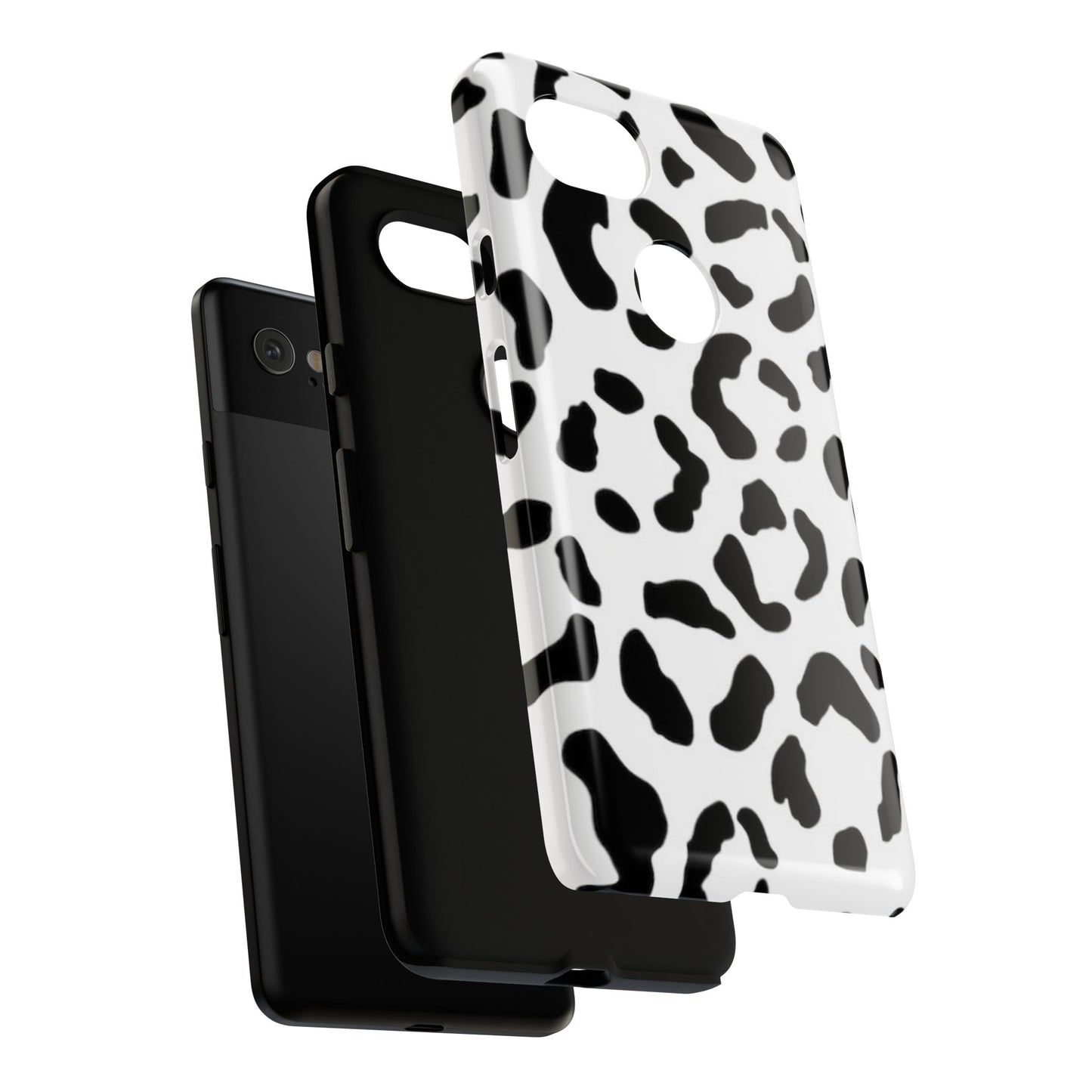 Black and White Leopard Print Tough Case
