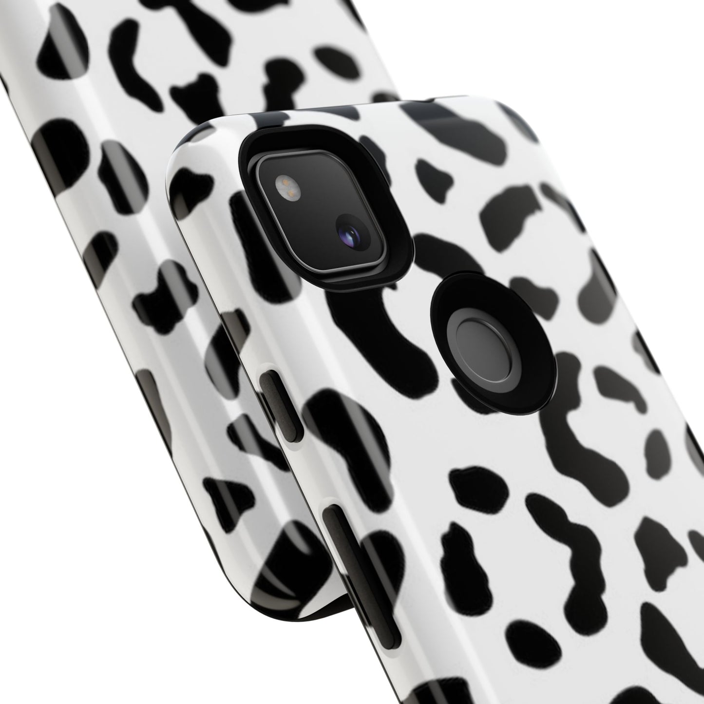 Black and White Leopard Print Tough Case