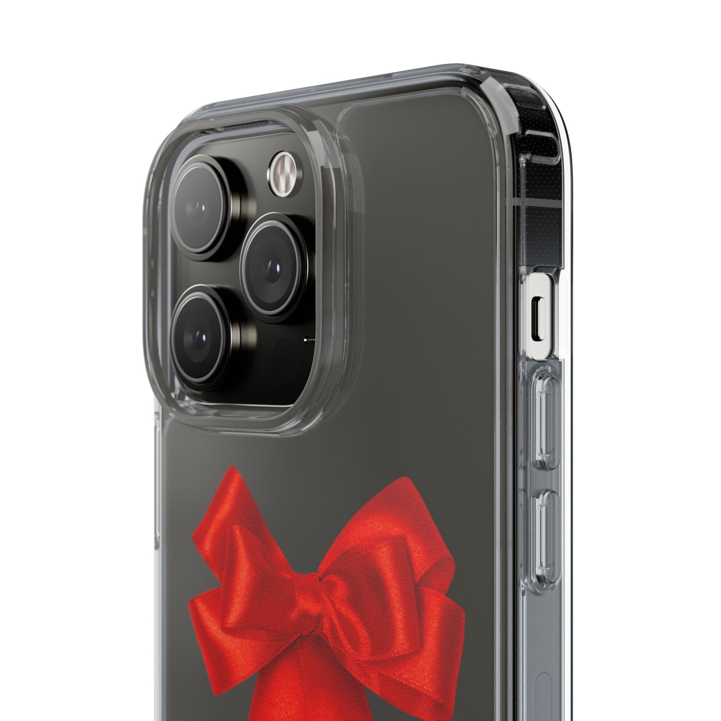 Aesthetic Red Bow Clear Case