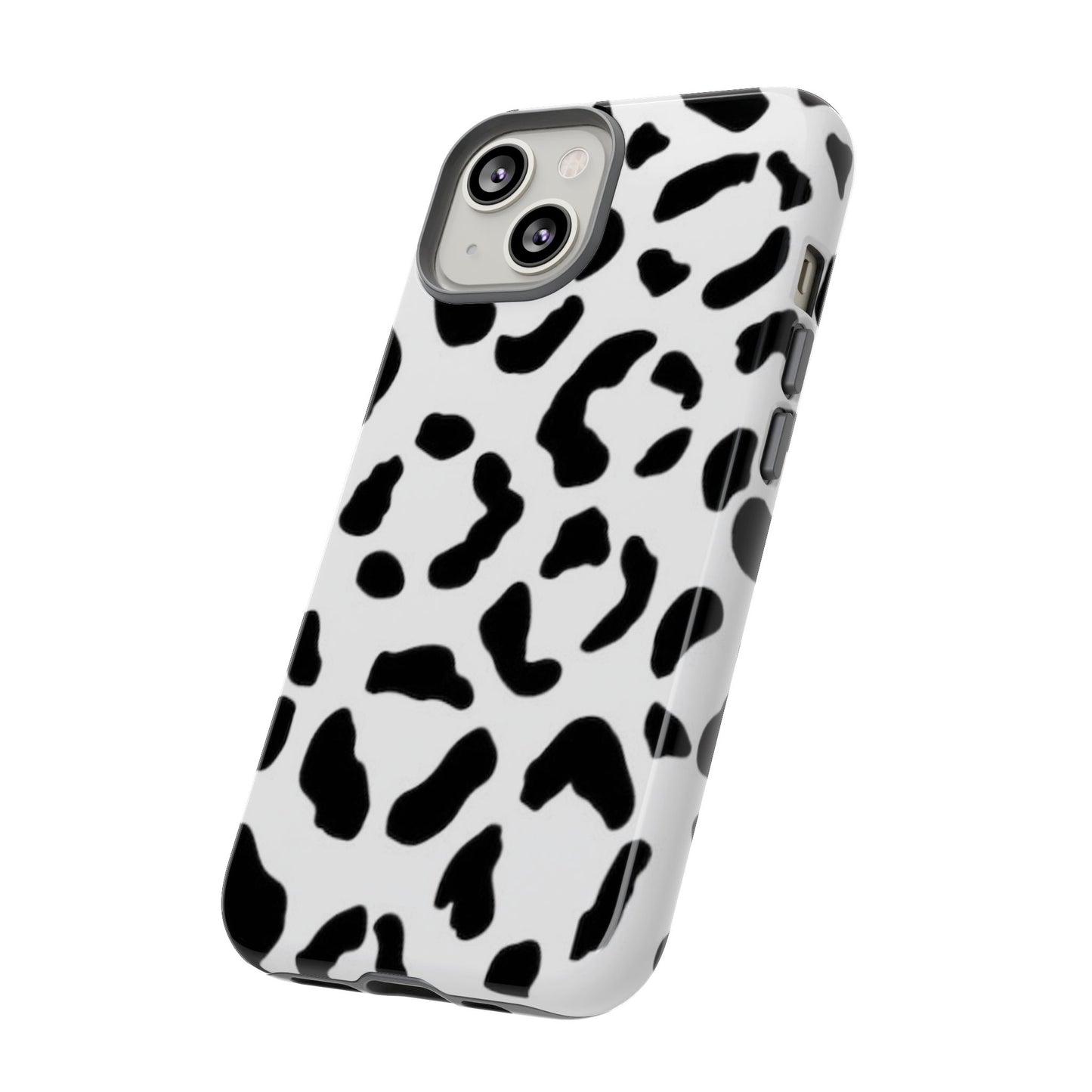 Black and White Leopard Print Tough Case