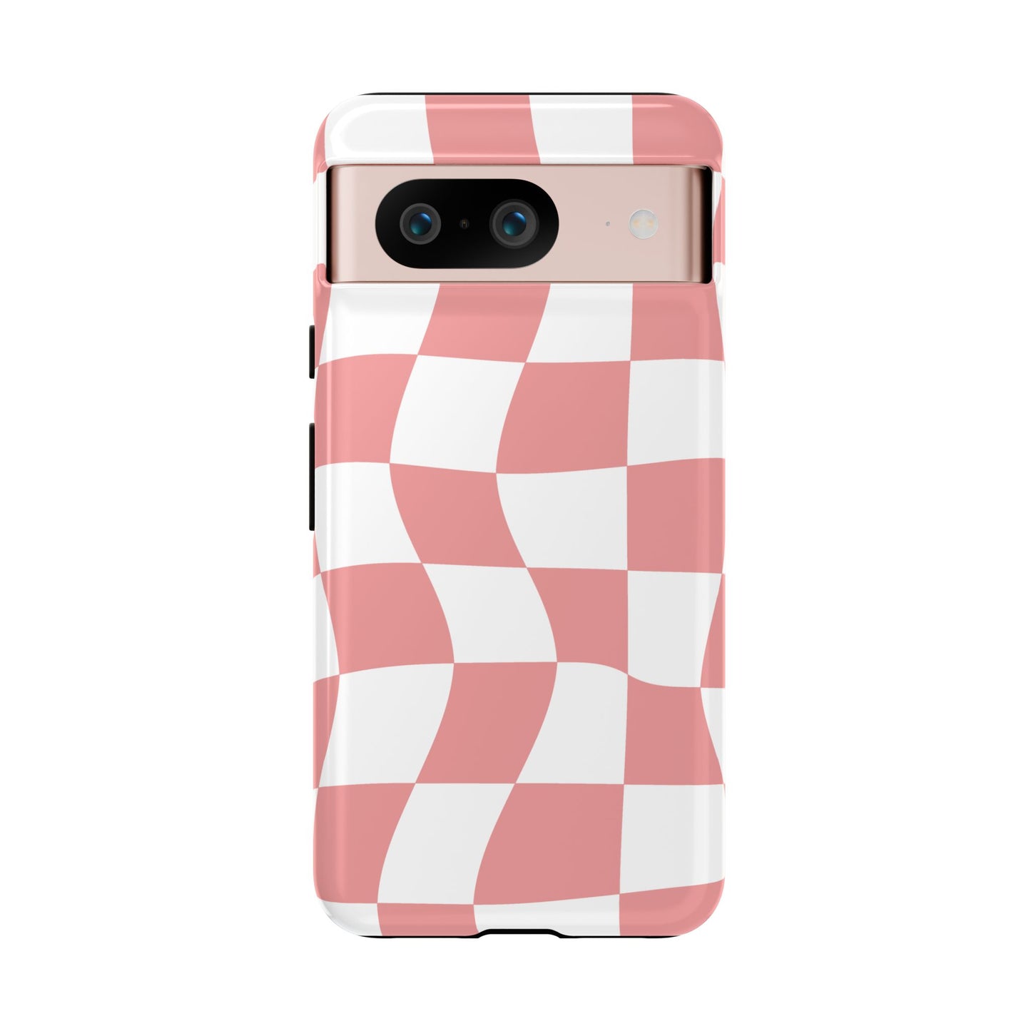 Wavy Pink Chequered Tough Case