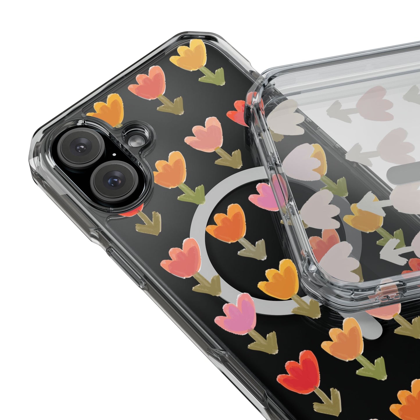 Pastel Flowers Magnetic Clear Impact Cases