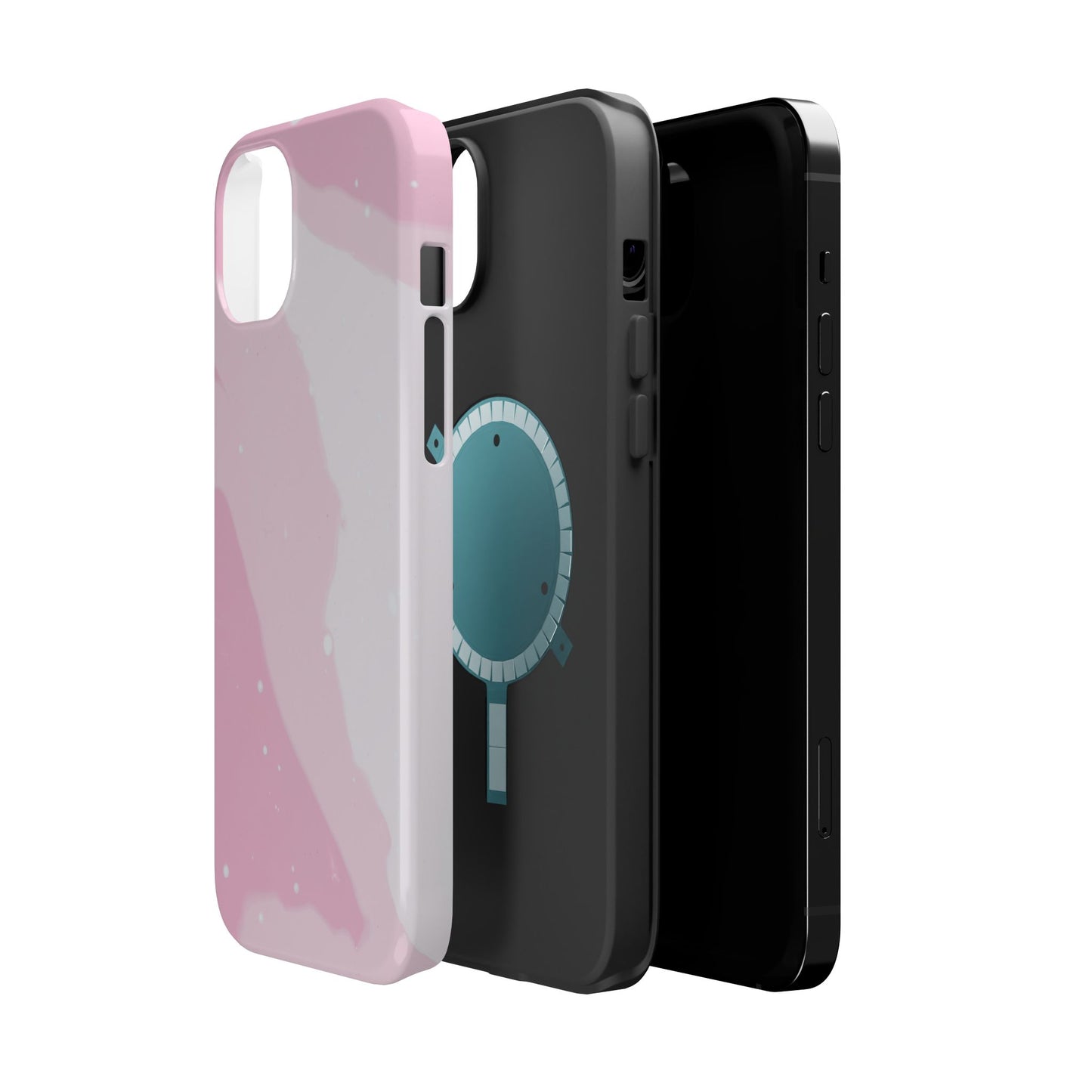 Pink and White Magnetic Tough Case