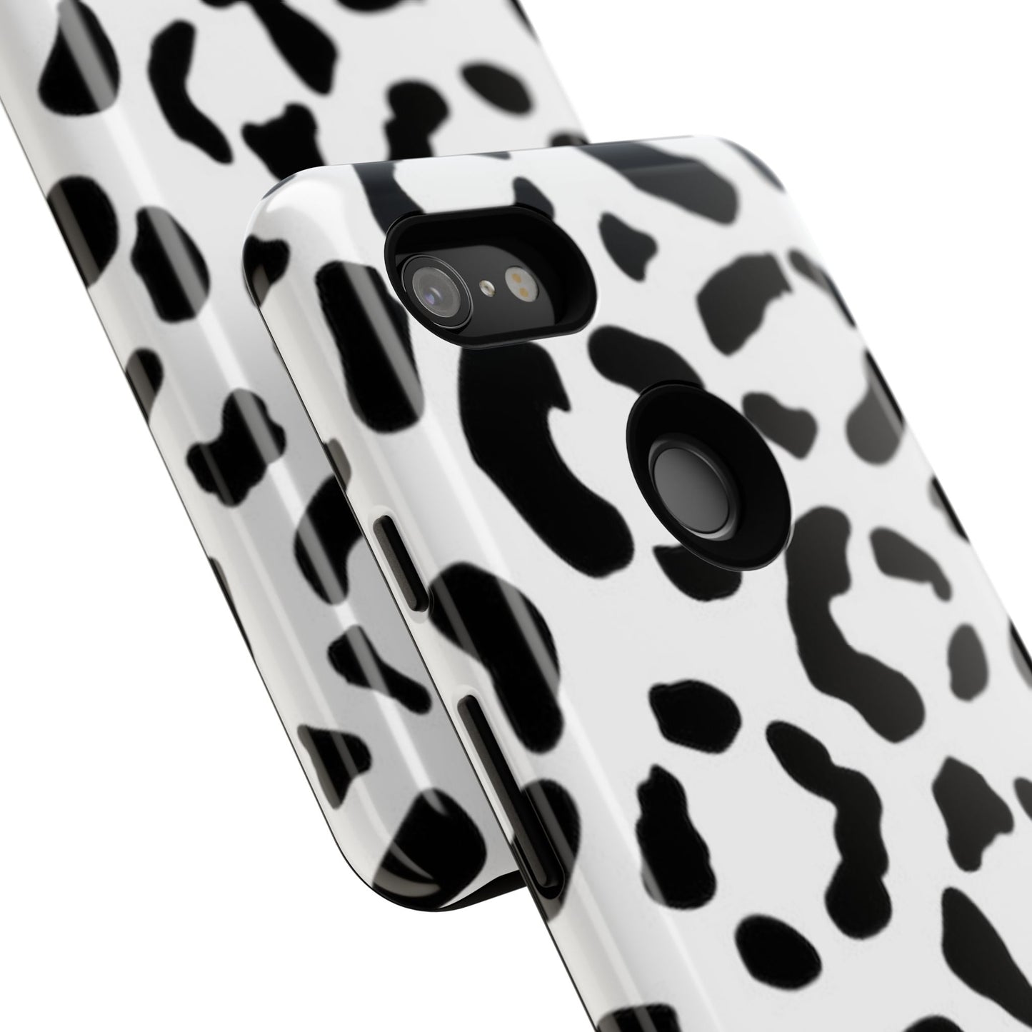 Black and White Leopard Print Tough Case