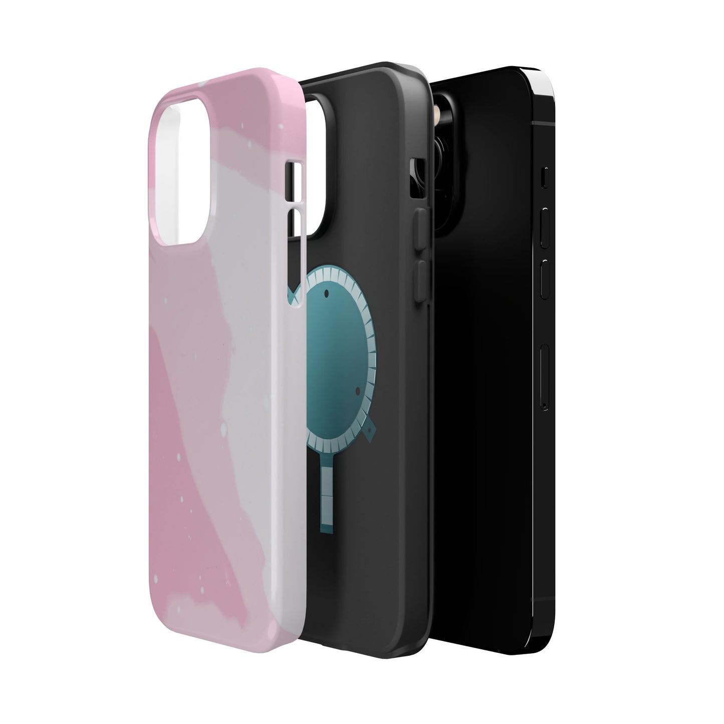 Pink and White Magnetic Tough Case