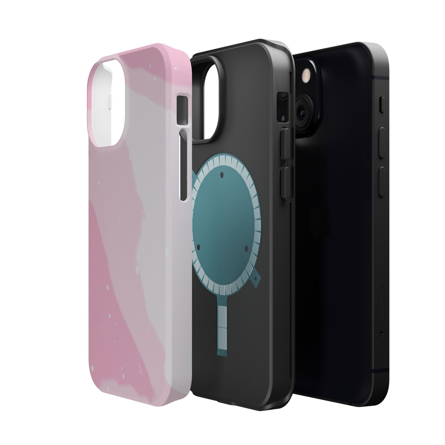 Pink and White Magnetic Tough Case