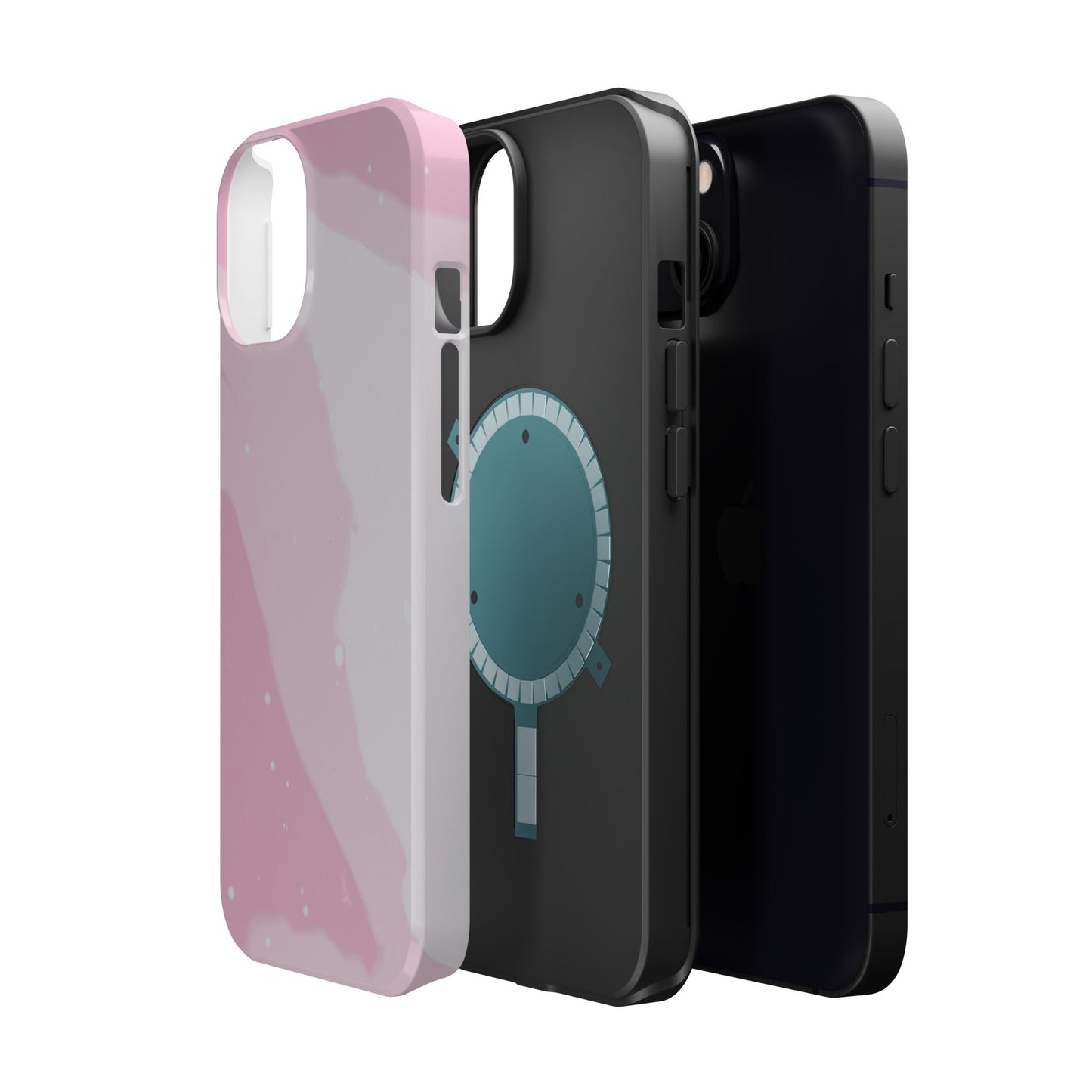 Pink and White Magnetic Tough Case