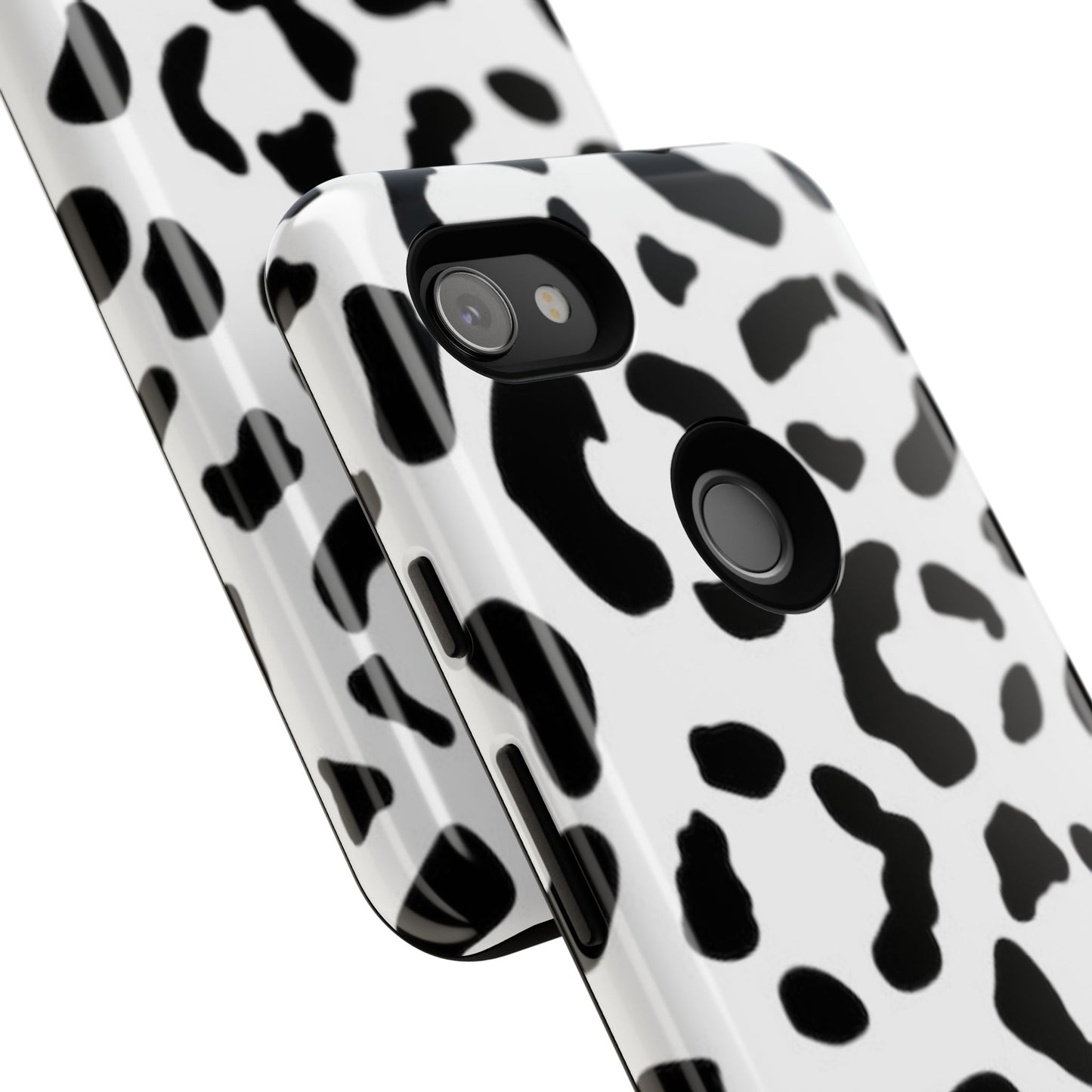 Black and White Leopard Print Tough Case