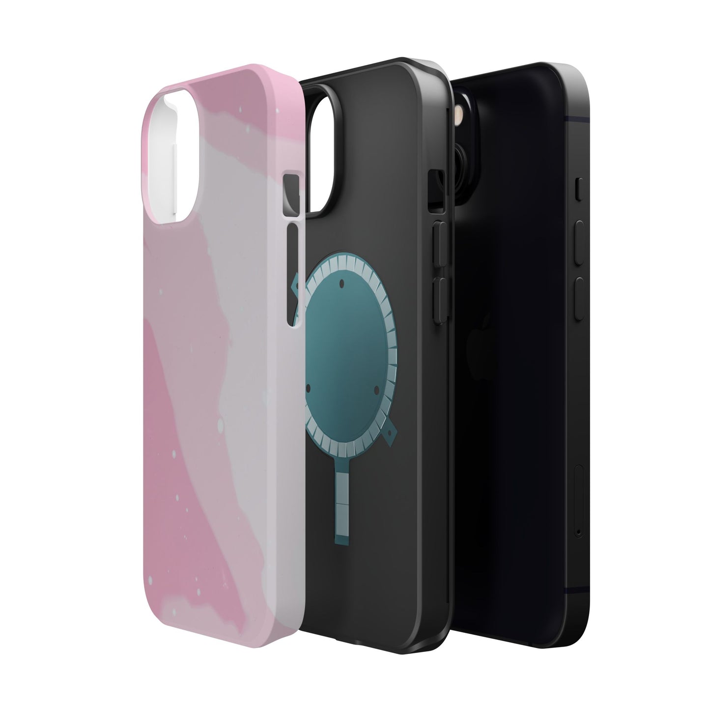 Pink and White Magnetic Tough Case