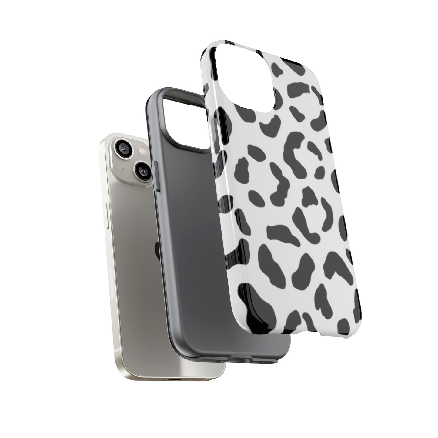 Black and White Leopard Print Tough Case