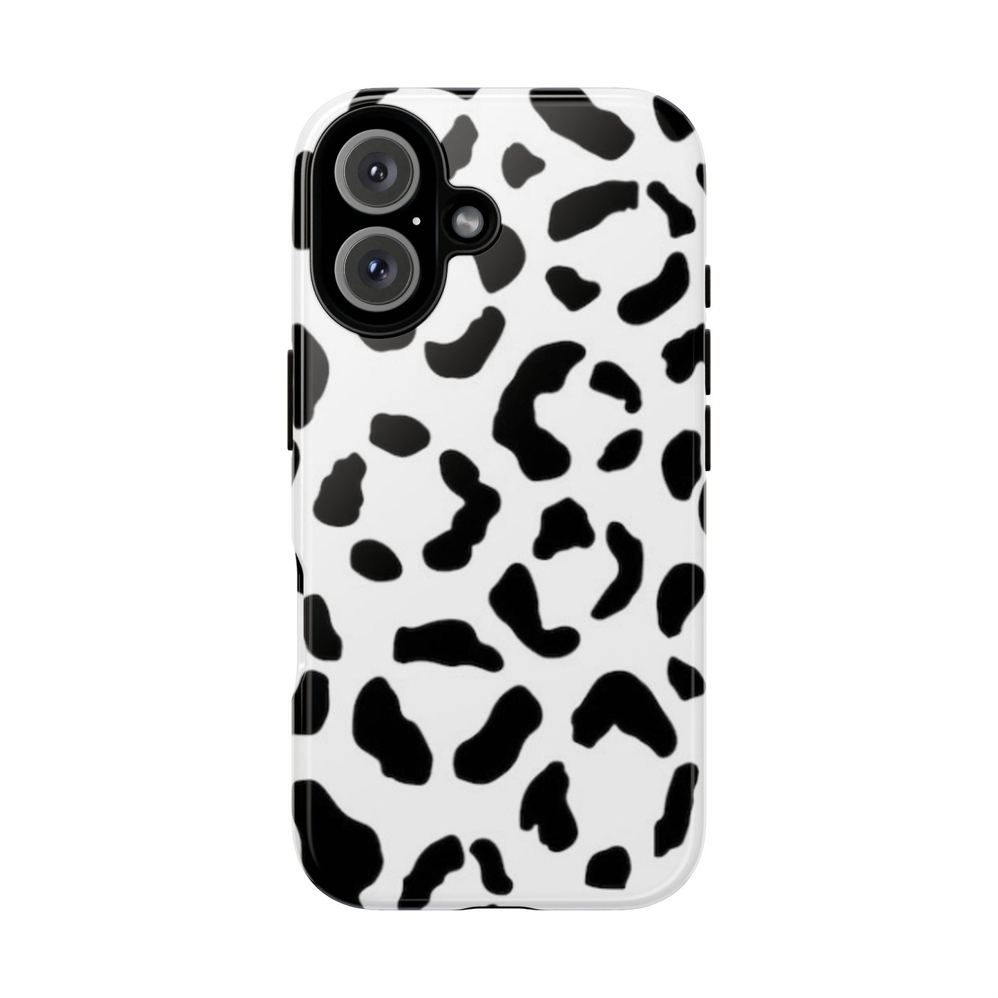 Black and White Leopard Print Tough Case