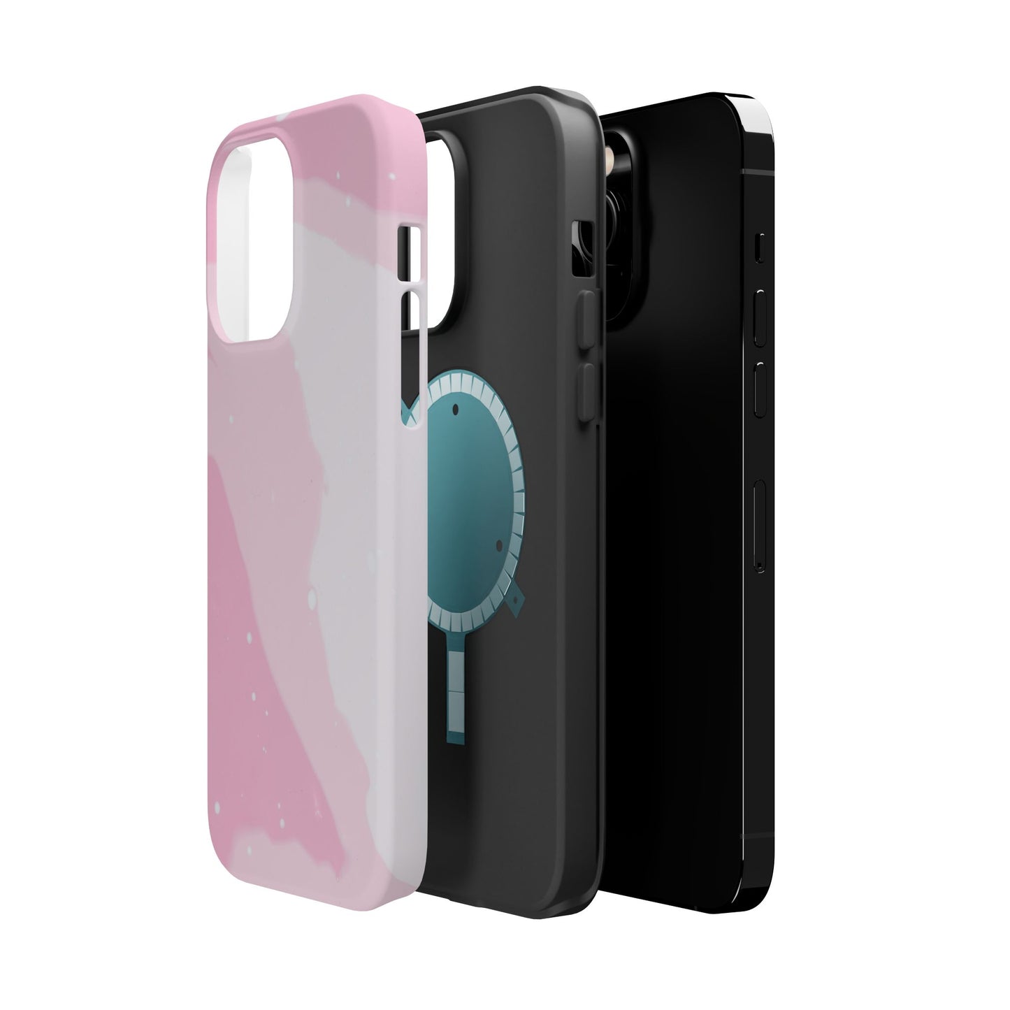 Pink and White Magnetic Tough Case