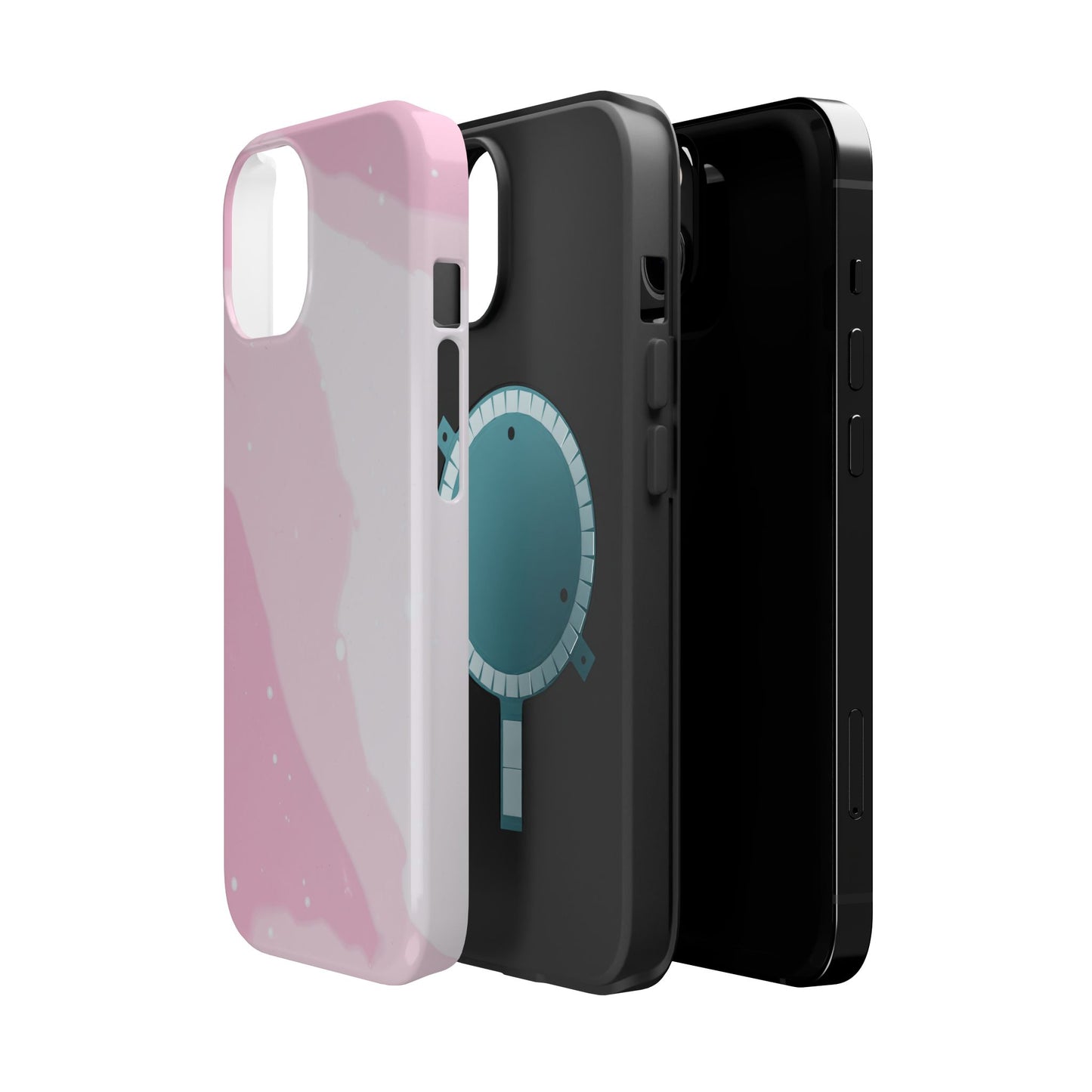 Pink and White Magnetic Tough Case