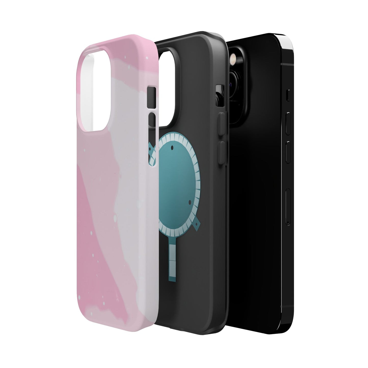 Pink and White Magnetic Tough Case