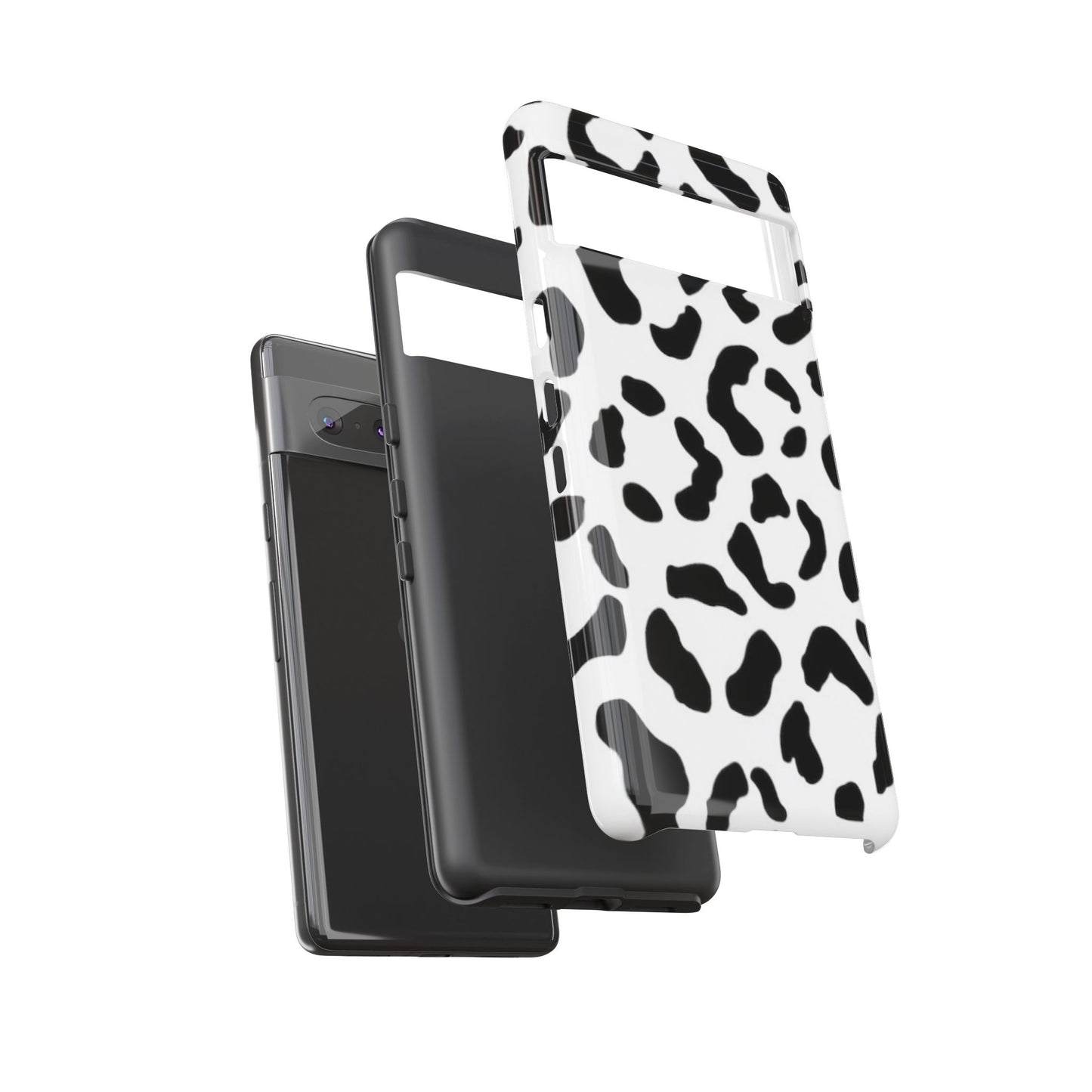 Black and White Leopard Print Tough Case