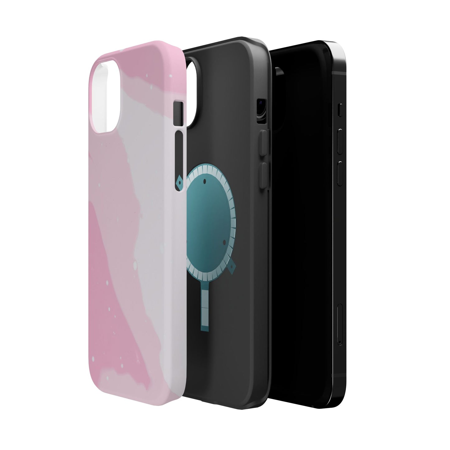 Pink and White Magnetic Tough Case