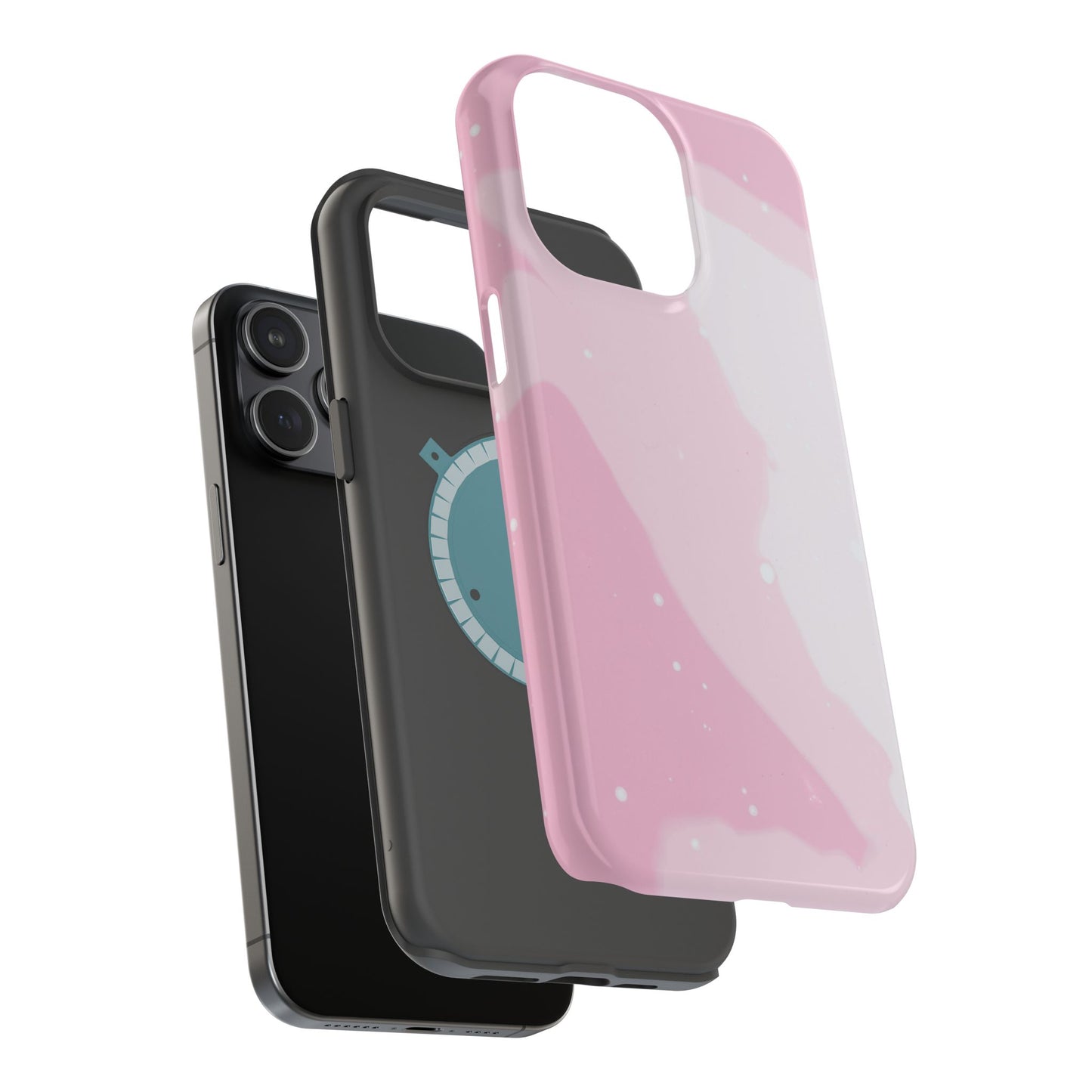Pink and White Magnetic Tough Case