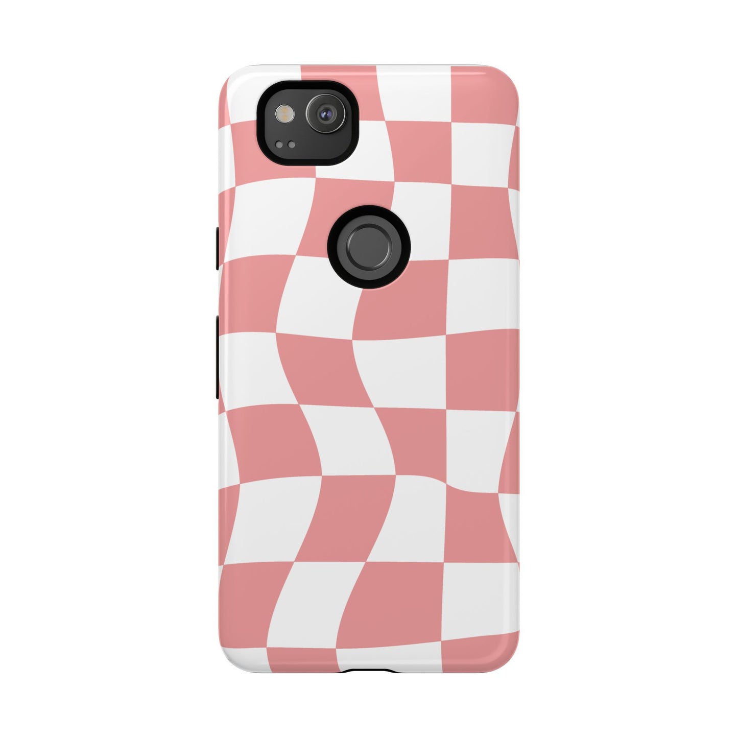 Wavy Pink Chequered Tough Case