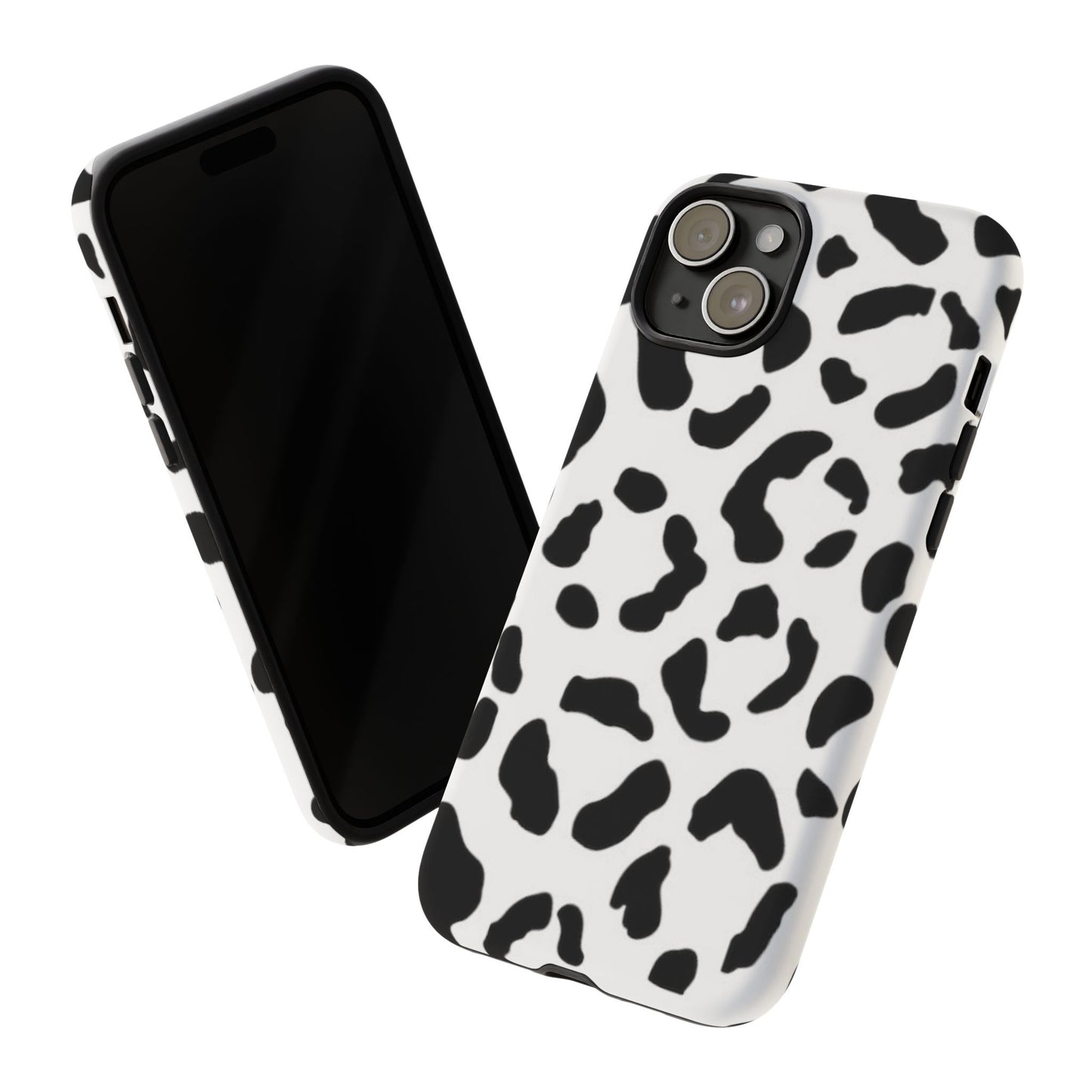 Black and White Leopard Print Tough Case