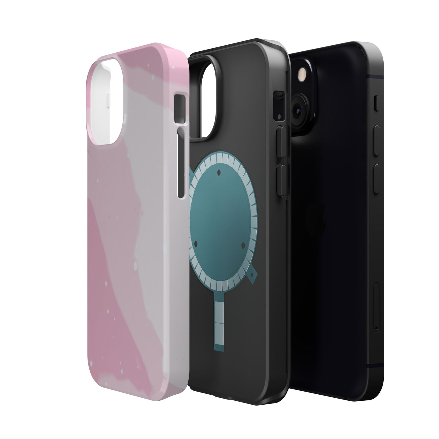 Pink and White Magnetic Tough Case