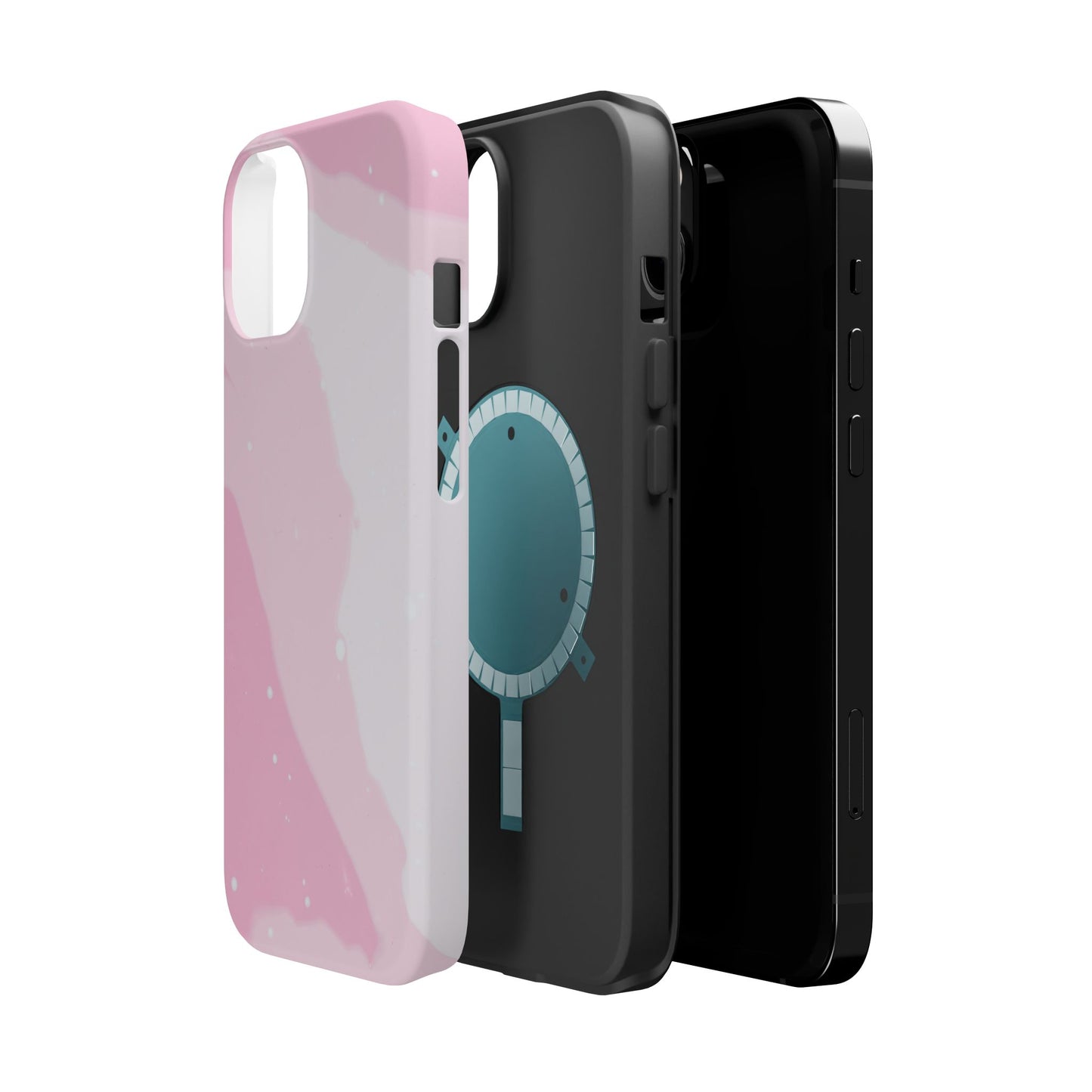 Pink and White Magnetic Tough Case