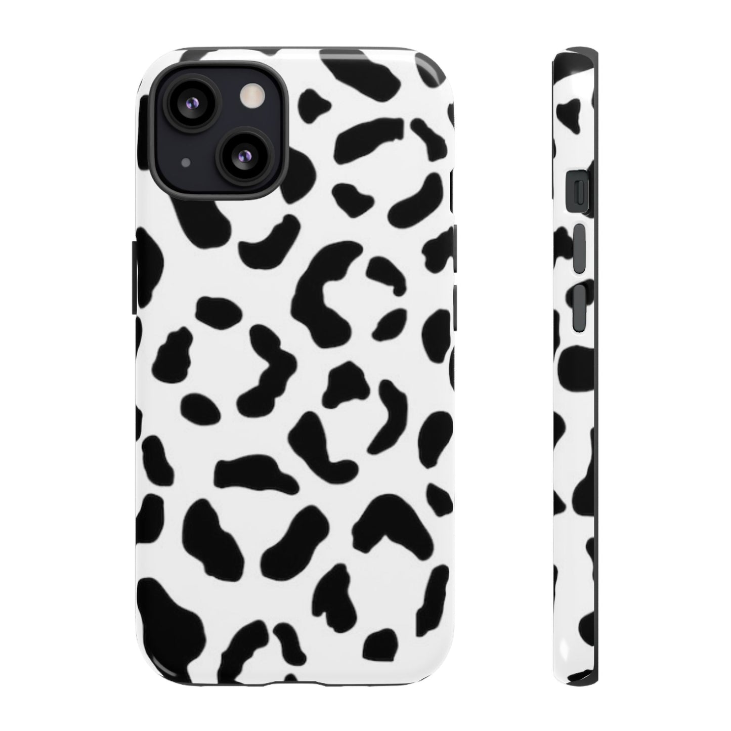 Black and White Leopard Print Tough Case