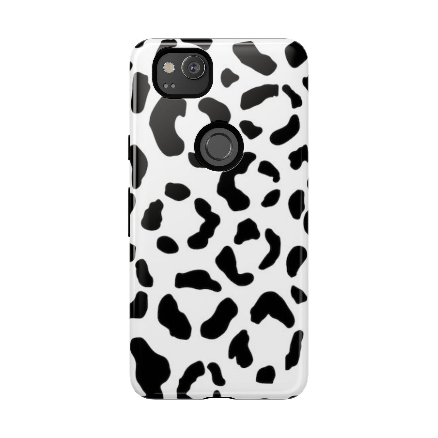 Black and White Leopard Print Tough Case