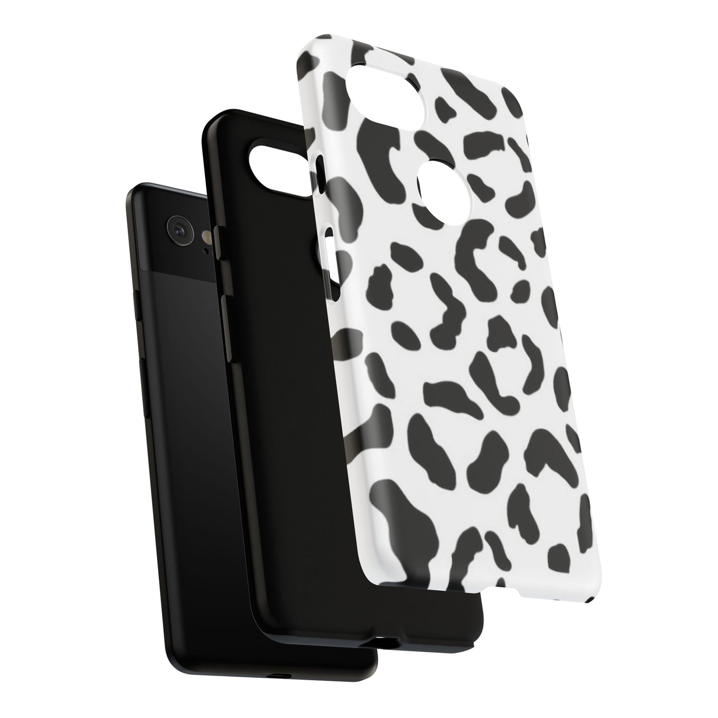 Black and White Leopard Print Tough Case
