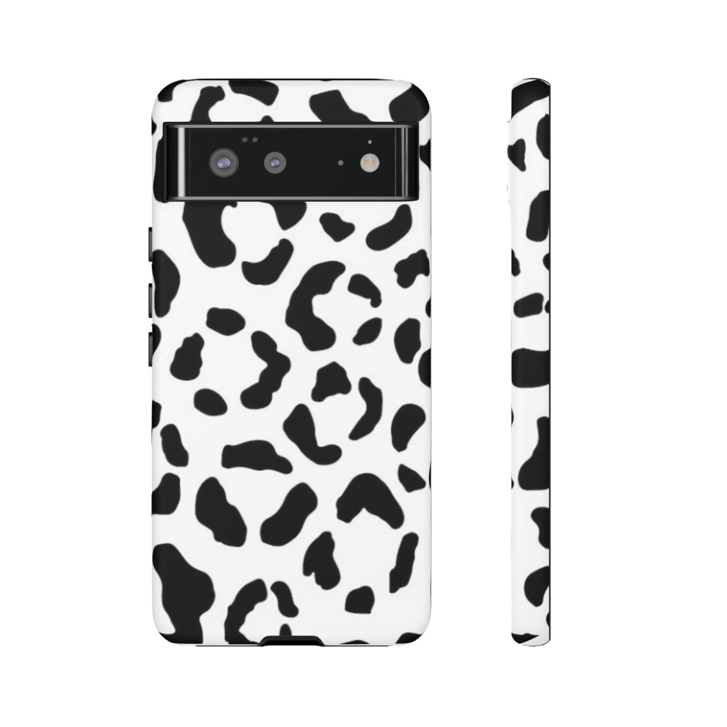 Black and White Leopard Print Tough Case