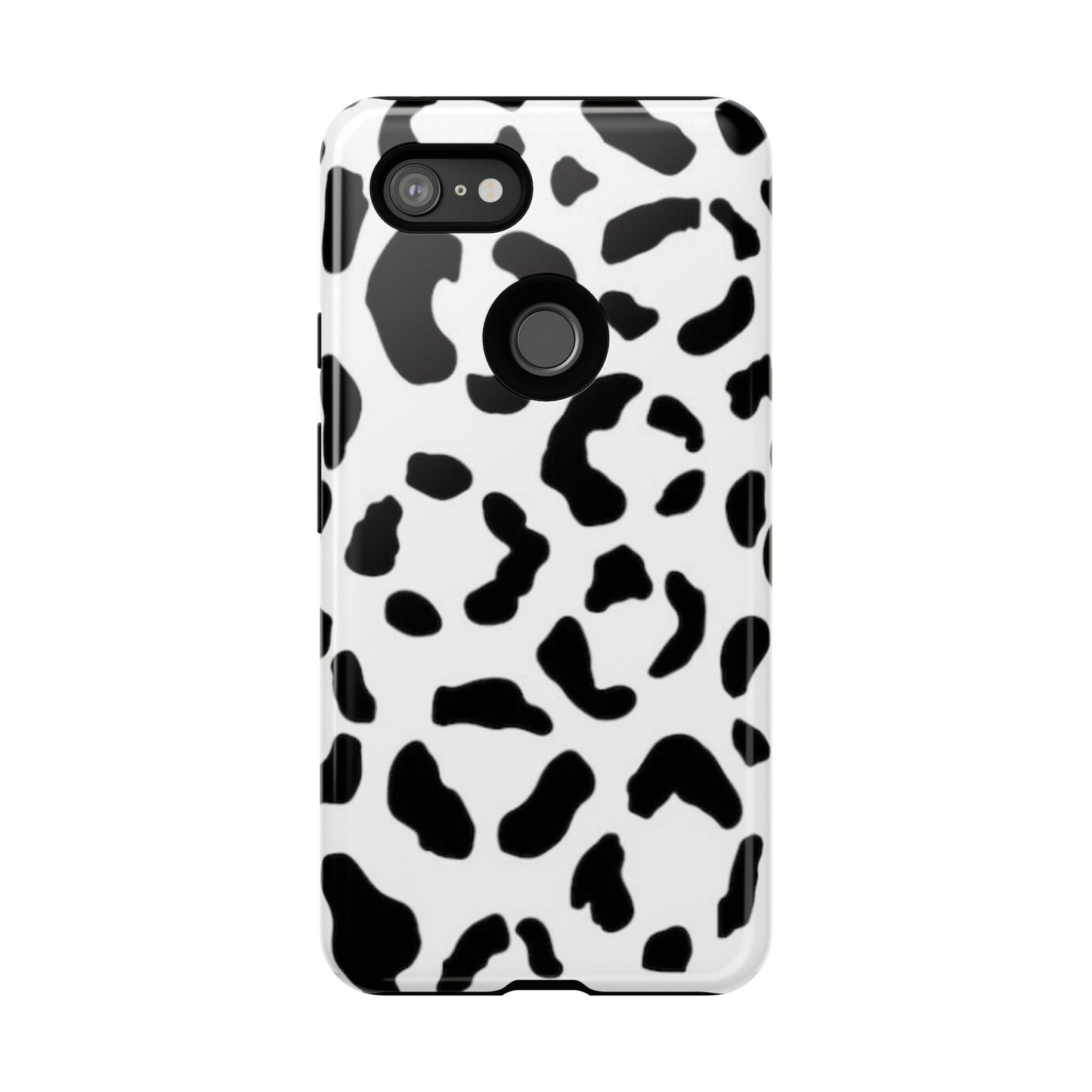 Black and White Leopard Print Tough Case