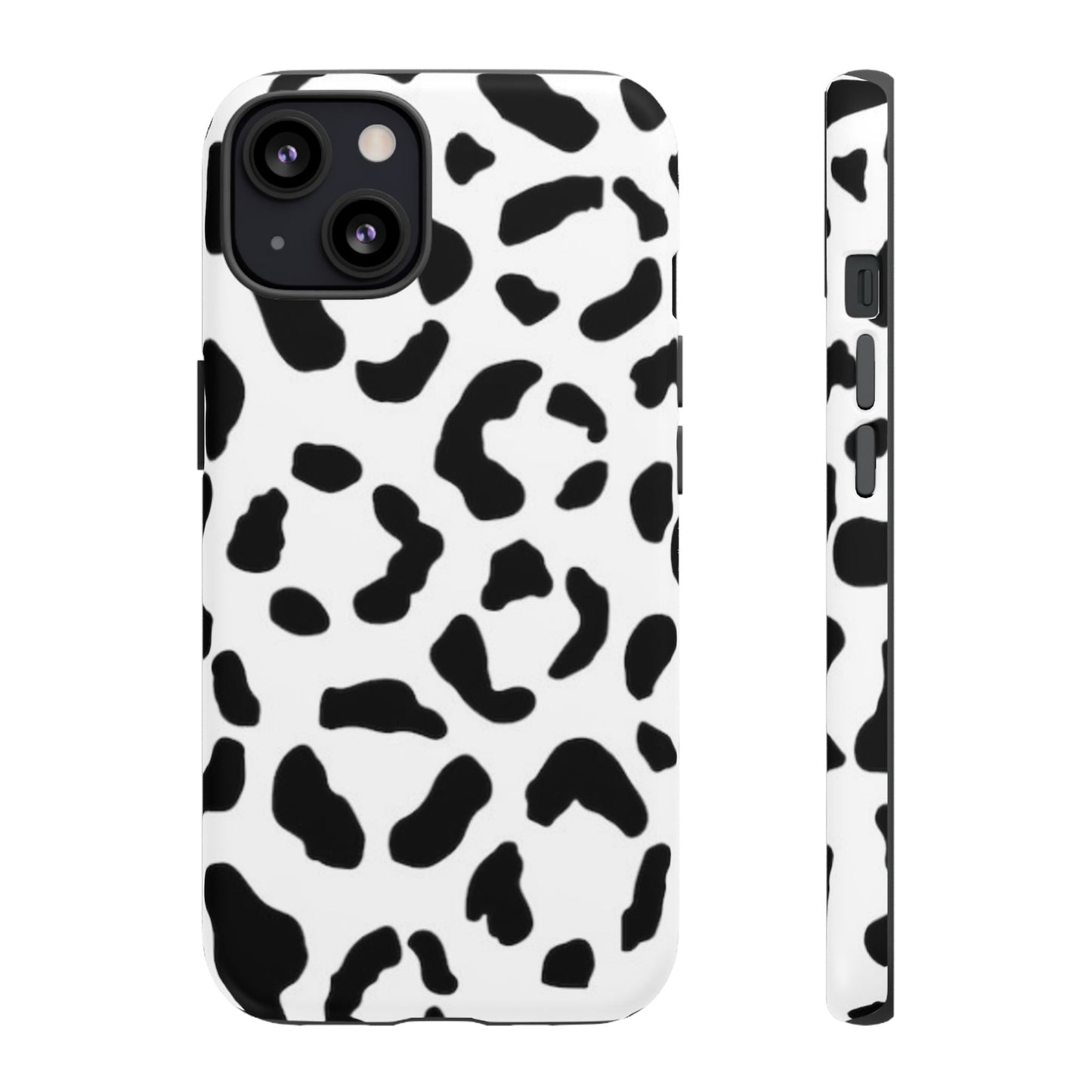 Black and White Leopard Print Tough Case