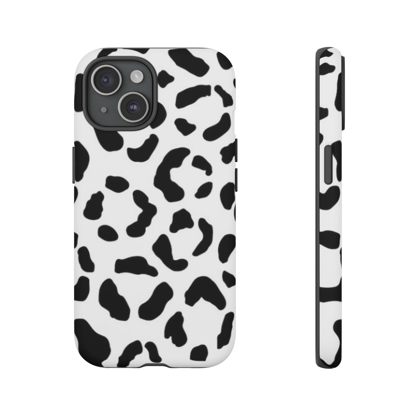 Black and White Leopard Print Tough Case