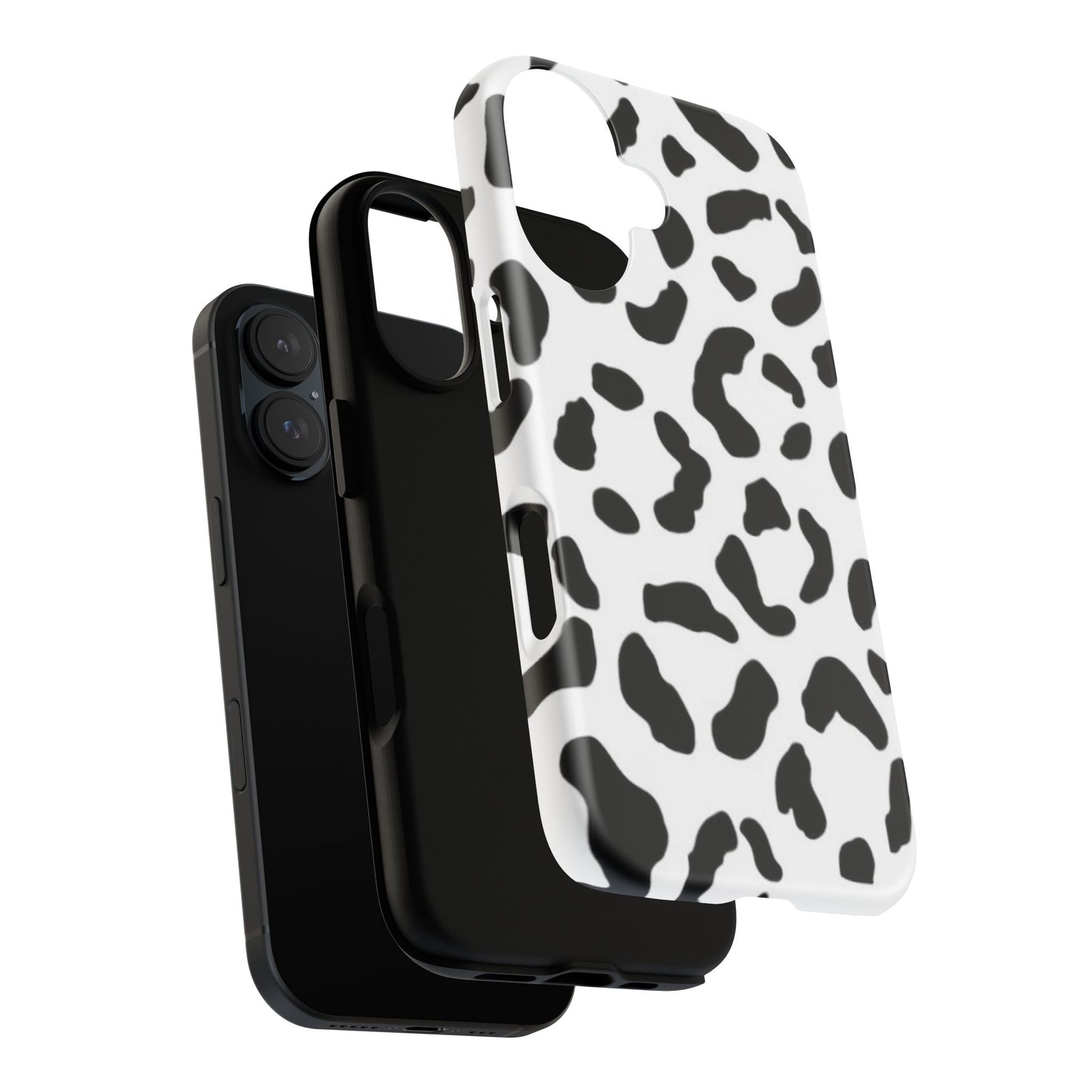Black and White Leopard Print Tough Case