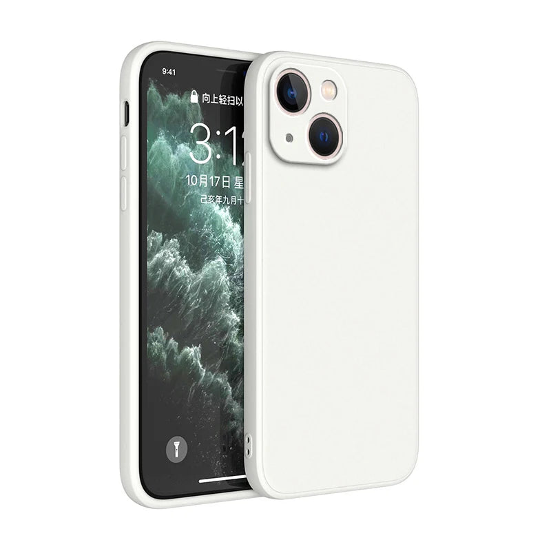 Square Square Liquid Silicone Phone Case for iPhone