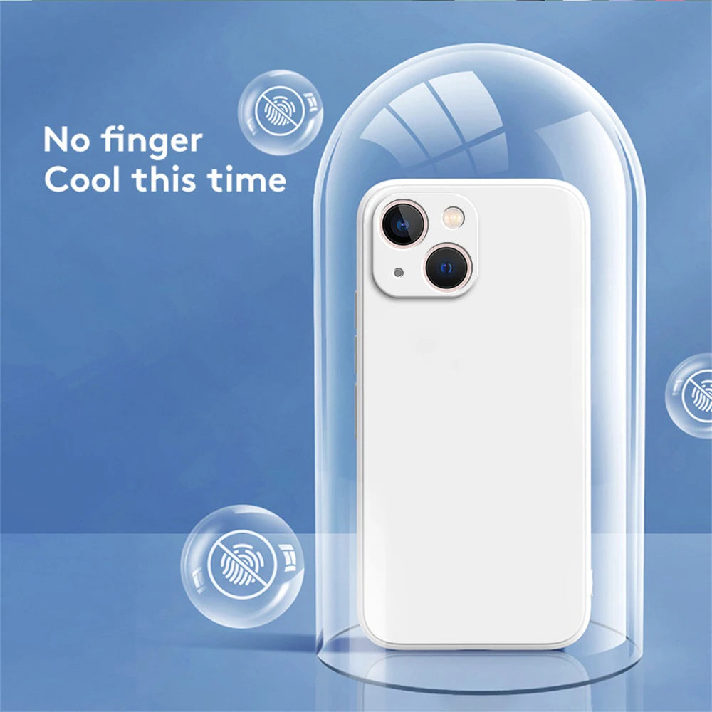 Square Square Liquid Silicone Phone Case for iPhone