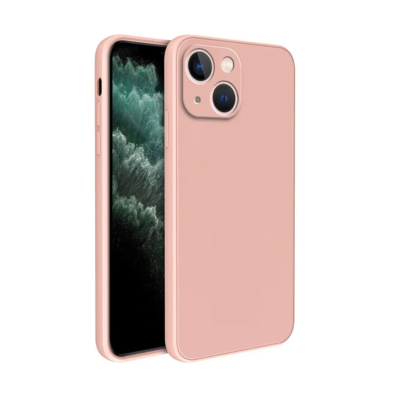 Square Square Liquid Silicone Phone Case for iPhone