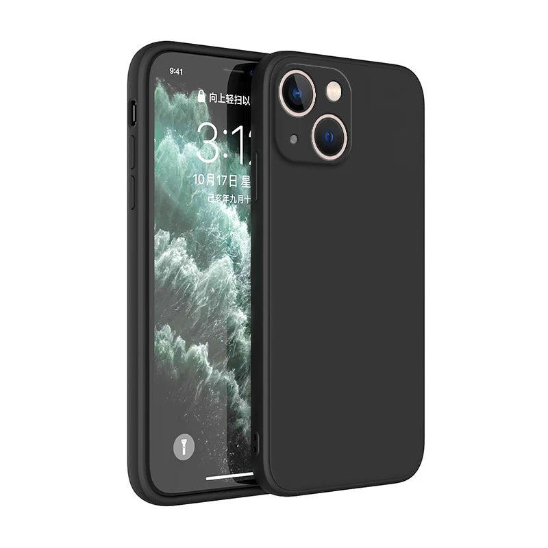 Square Square Liquid Silicone Phone Case for iPhone