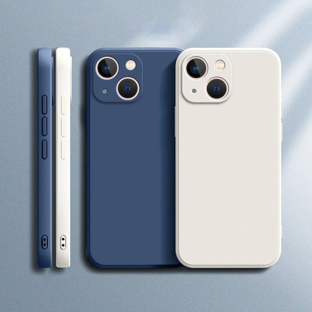Square Square Liquid Silicone Phone Case for iPhone