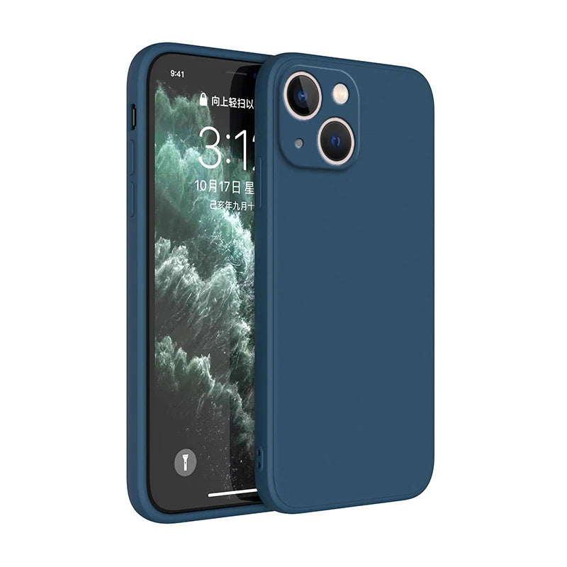Square Square Liquid Silicone Phone Case for iPhone
