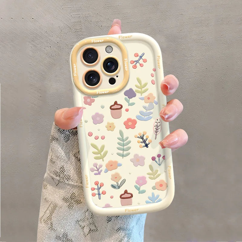 Small Fresh Floral Protective Case Suitable For iPhone