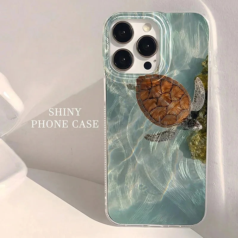 Cool Turtle Seaside Pattern iPhone Case