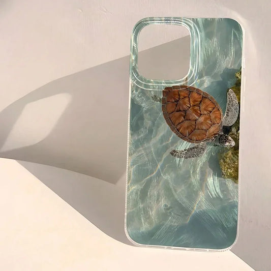 Cool Turtle Seaside Pattern iPhone Case