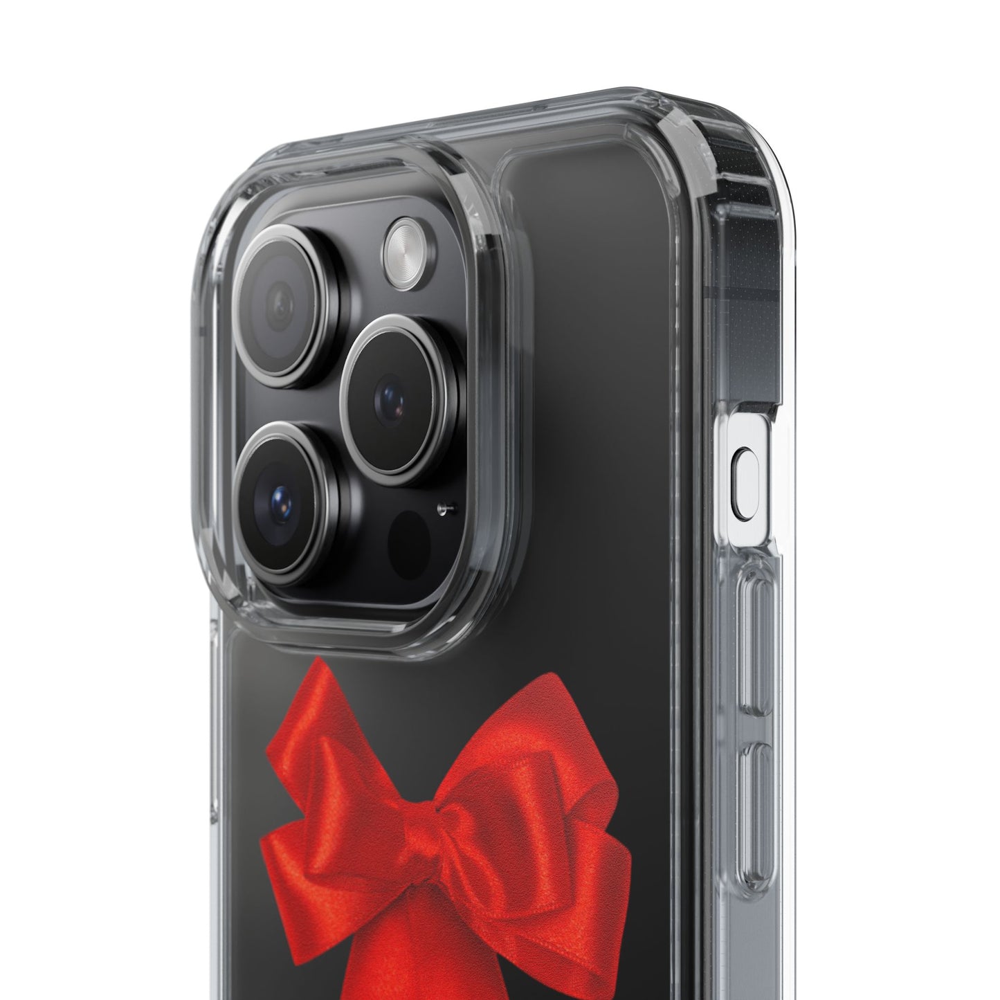 Aesthetic Red Bow Clear Case