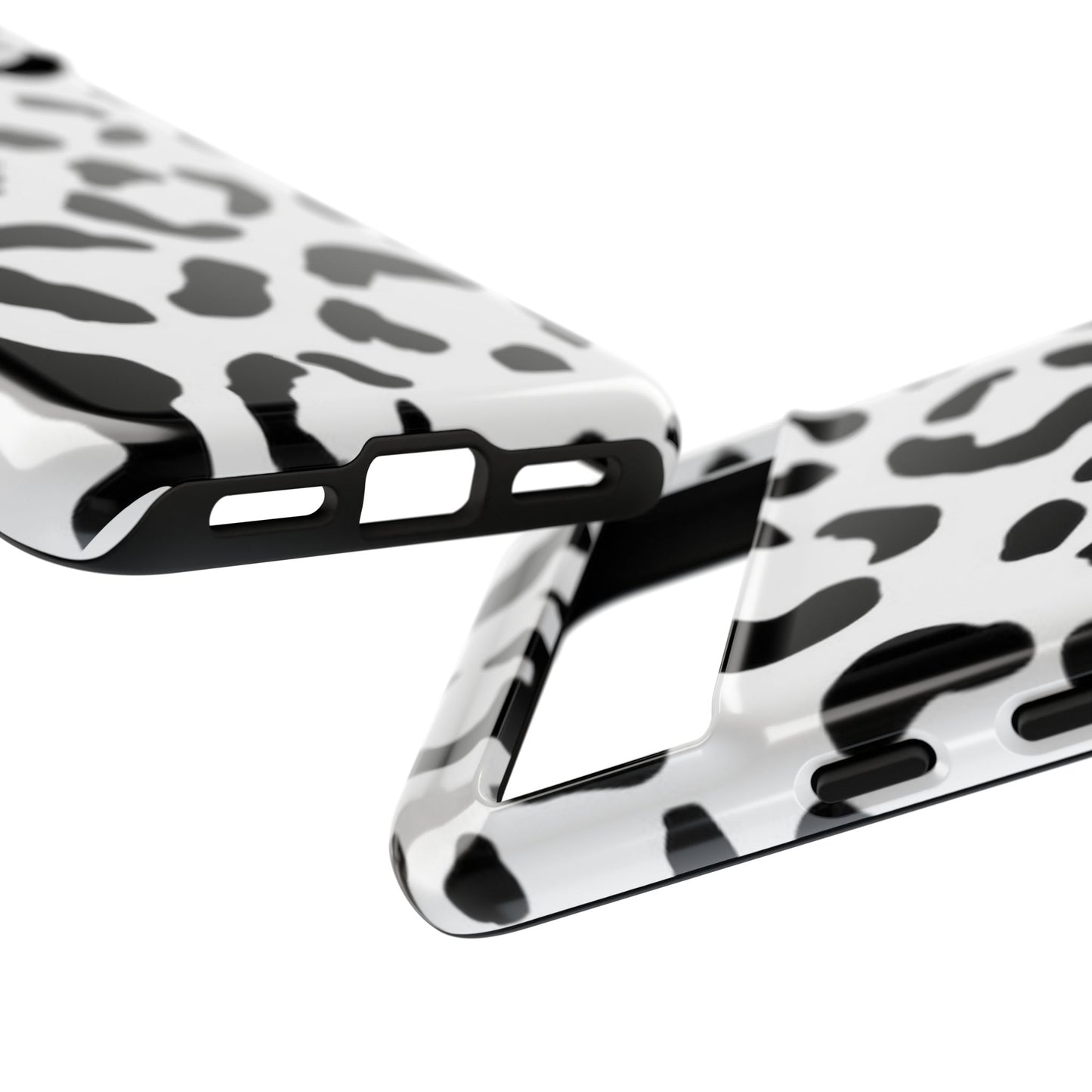 Black and White Leopard Print Tough Case