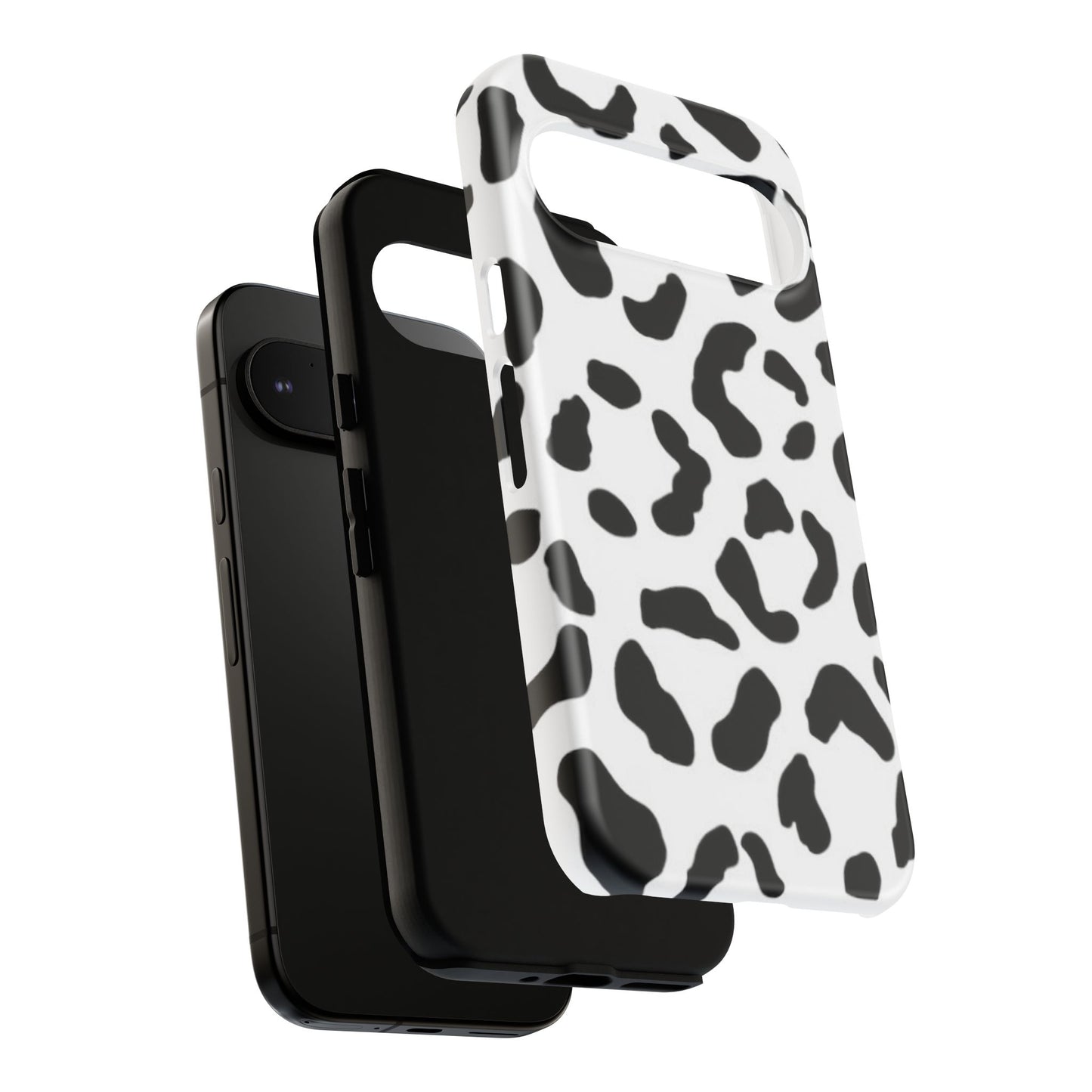 Black and White Leopard Print Tough Case