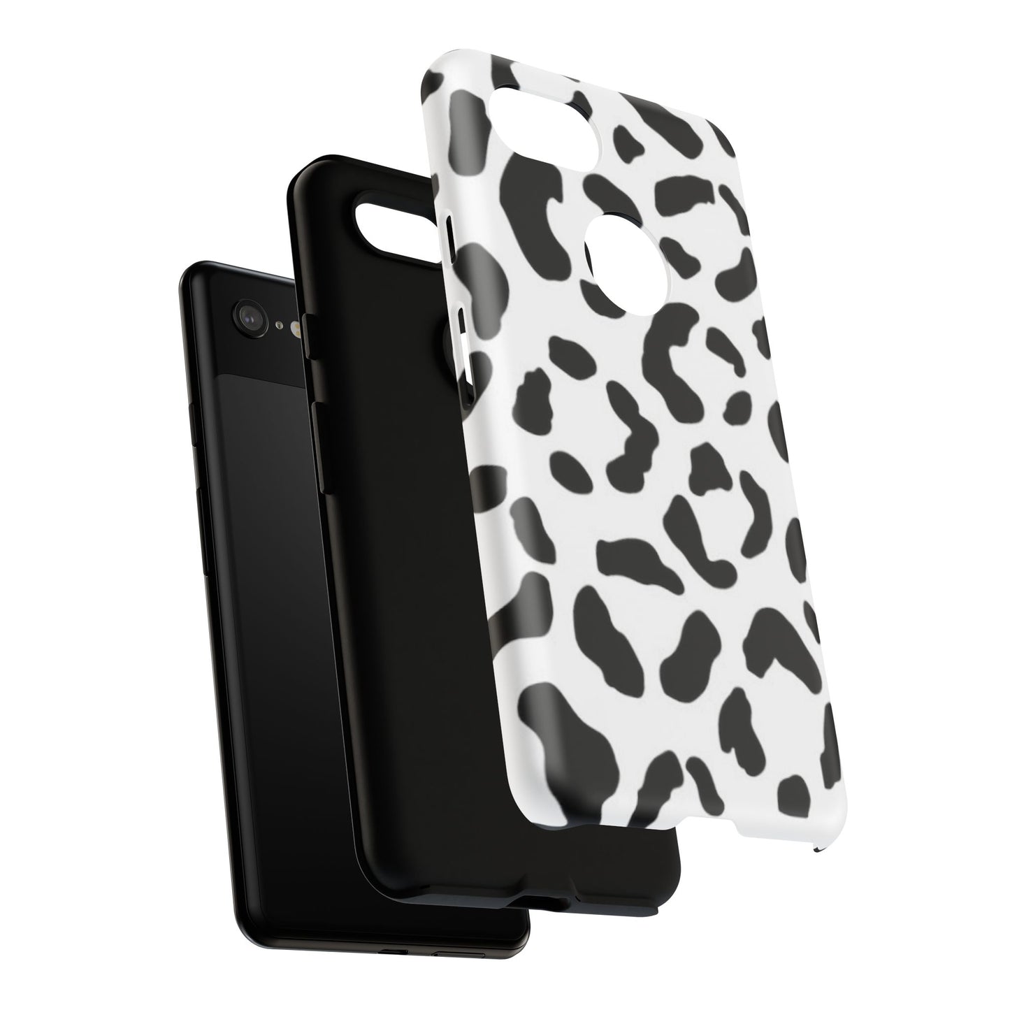 Black and White Leopard Print Tough Case